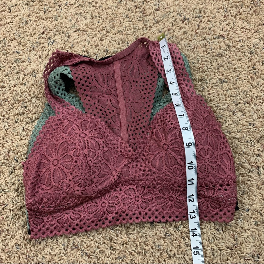 Lace Racerback Bralettes Set of 3 - Picture 13 of 13